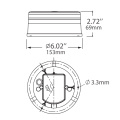 gyrophare led balise à une rangée